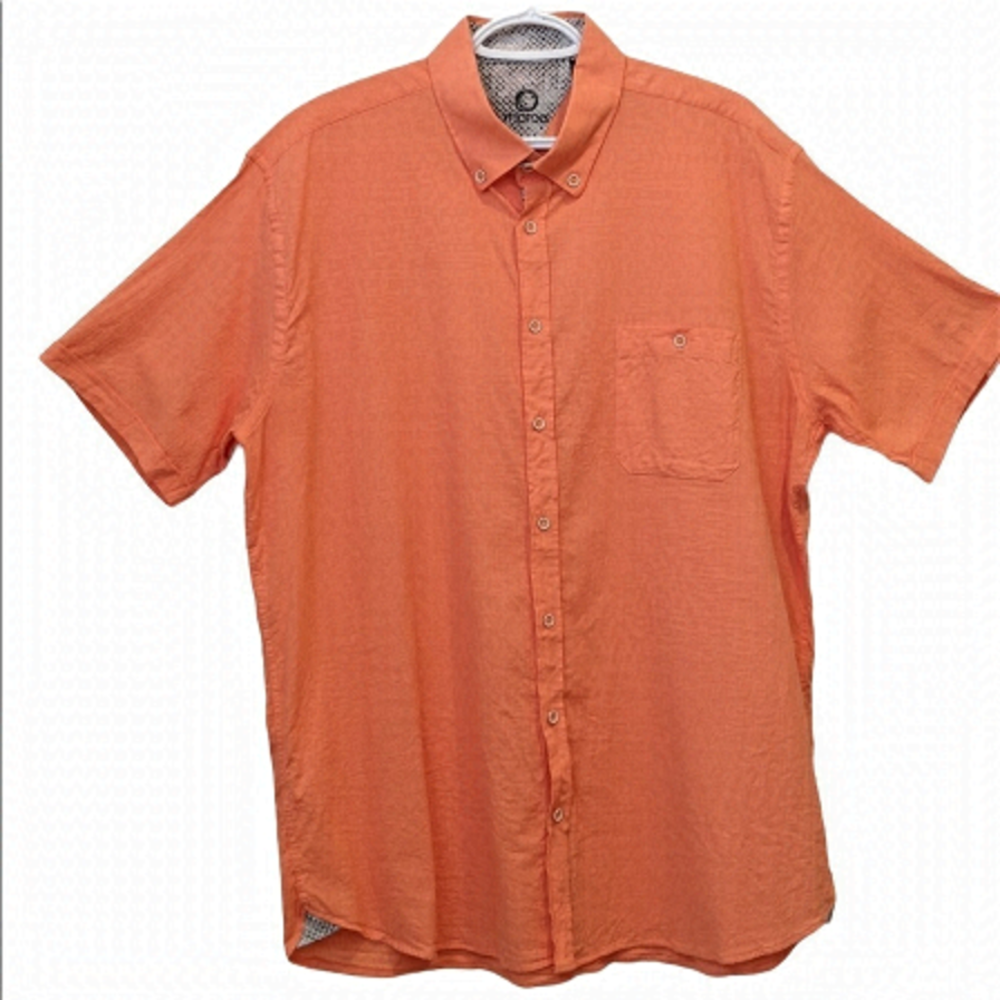 2/$20 Marco stretchy button down orange shirt 1XB